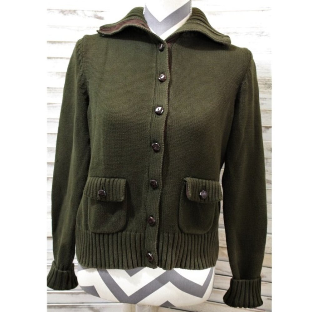Lauren Ralph Lauren dark green cardigan size medium(38)